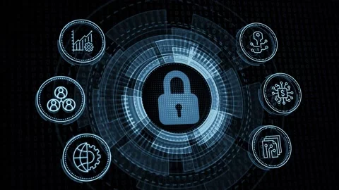 Cyber security data protection business technology privacy concept. Stock Footage 142932283
