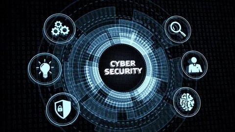 Cyber security data protection business technology privacy concept Stock Footage 142932402