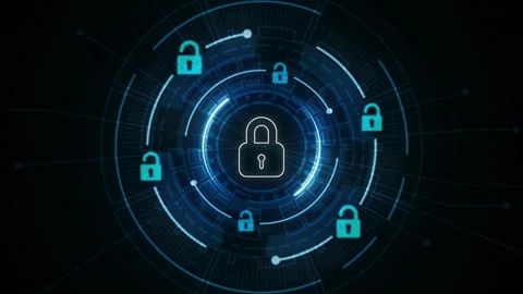 Cyber security data protection business technology privacy concept. Stock Footage 143081376