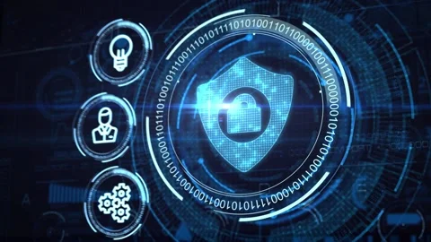 Cyber security data protection business technology privacy concept Stock Footage 144170294