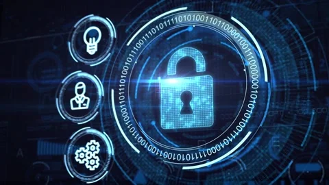 Cyber security data protection business technology privacy concept Stock Footage 144170297