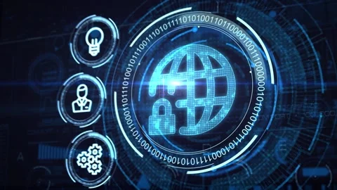 Cyber security data protection business technology privacy concept Stock Footage 144170299