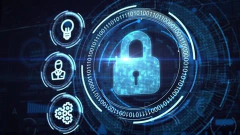 Cyber security data protection business technology privacy concept Stock Footage 144170345