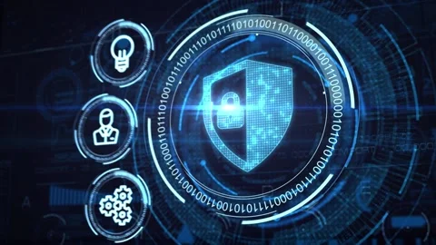 Cyber security data protection business technology privacy concept Stock Footage 144170361