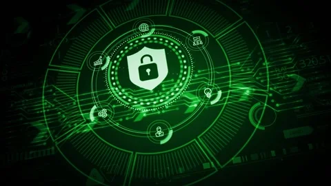 Cyber security data protection business technology privacy concept. Stock Footage 145784078