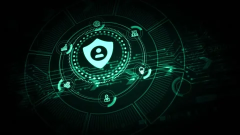 Cyber security data protection business technology privacy concept. Stock Footage 145784112