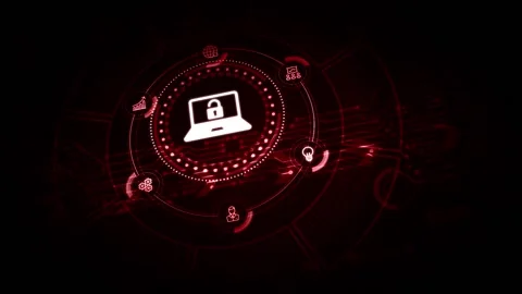 Cyber security data protection business technology privacy concept. 動画素材 145784115