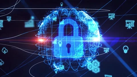 Cyber security data protection business technology privacy concept. Video stock 147176685