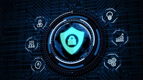 Cyber security data protection business technology privacy concept. Video stock 150270832