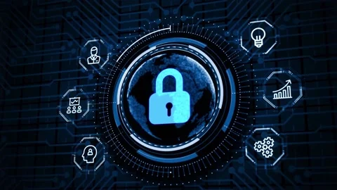 Cyber security data protection business technology privacy concept. Video stock 150270910
