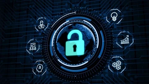 Cyber security data protection business technology privacy concept. 스톡 동영상 150270911