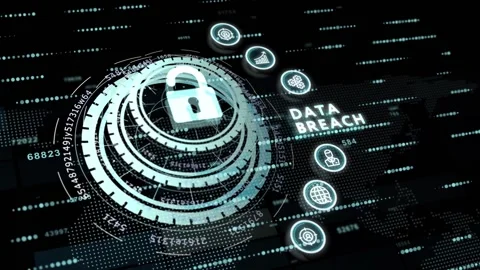 Cyber security data protection business technology privacy concept. Data brea Stock-Footage 150645485