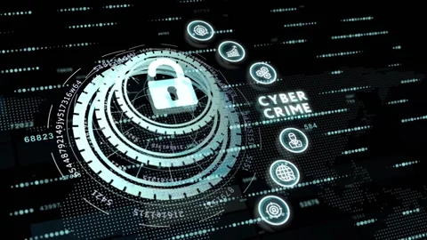 Cyber security data protection business technology privacy concept. Cyber cri Stock Footage 150645502