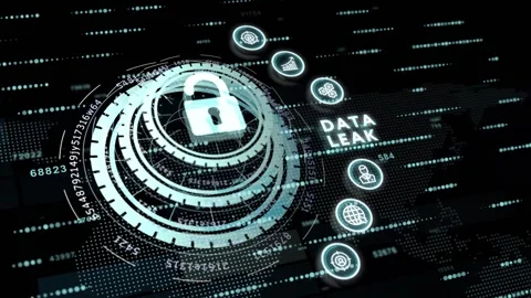 Cyber security data protection business technology privacy concept. Data leak Stock Footage 150645504