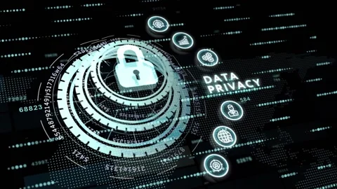 Cyber security data protection business technology privacy concept. Data priv Видео 150645505