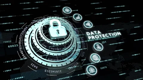 Cyber security data protection business technology privacy concept. Video stock 150645520