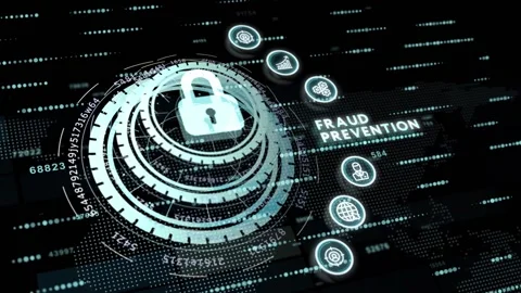 Cyber security data protection business technology privacy concept. Fraud pre Видео 150645536