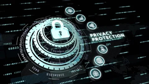 Cyber security data protection business technology privacy concept. Privacy p Video stock 150645537