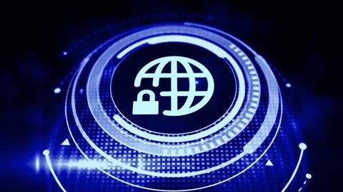 Cyber security data protection business technology privacy concept. Stock Footage 151561813
