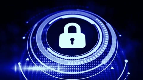 Cyber security data protection business technology privacy concept. 库存影片 151561816