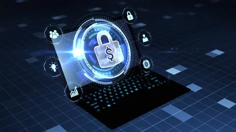 Cyber security data protection business technology privacy concept. Stock Footage 152578877