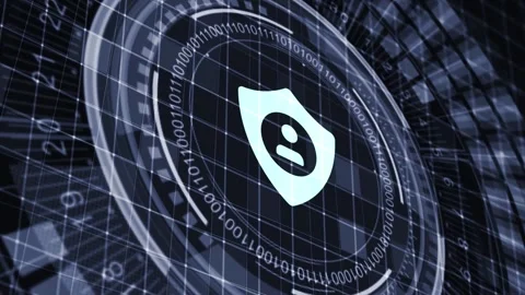 Cyber security data protection business technology privacy concept. Stock Footage 153880029
