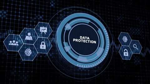 Cyber security data protection business technology privacy concept. Video stock 154099071