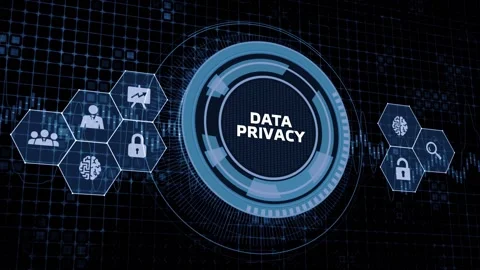 Cyber security data protection business technology privacy concept. Stock Footage 154099101