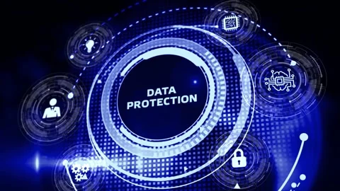 Cyber security data protection business technology privacy concept. Stock Footage 155296224