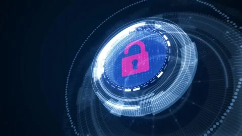 Cyber security data protection business technology privacy concept. Video stock 160189387