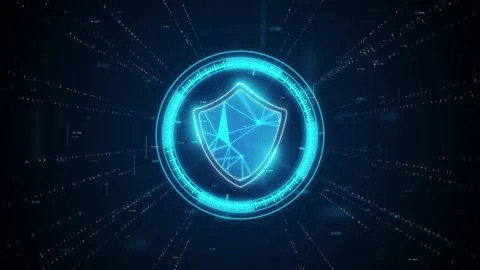 Cyber security data protection business technology privacy concept. Shield Icon Stock Footage 162707937