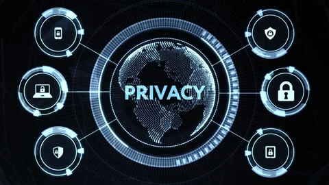 Cyber security data protection business technology privacy concept. Video stock 163972243
