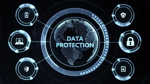 Cyber security data protection business technology privacy concept. Stock Footage 163972354