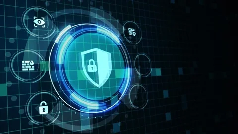 Cyber security data protection business technology privacy concept. Video stock 163979011
