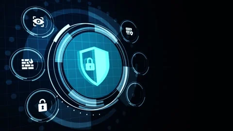 Cyber security data protection business technology privacy concept. Stock Footage 164326693
