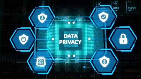 Cyber security data protection business technology privacy concept. Video stock 166268283