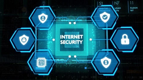 Cyber security data protection business technology privacy concept. Stock Footage 166268289