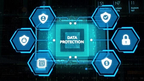 Cyber security data protection business technology privacy concept. Stock-Footage 166268301