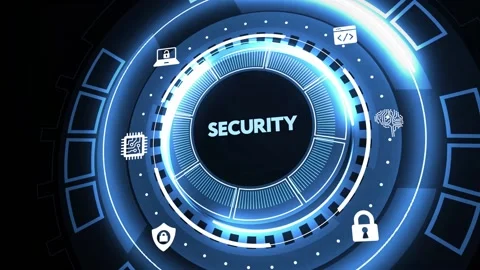 Cyber security data protection business technology privacy concept. Video stock 168346624