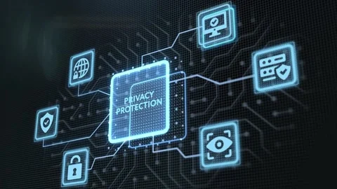 Cyber security data protection business technology privacy concept. Stock Footage 194217343
