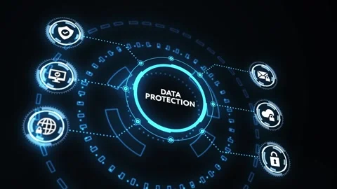 Cyber security data protection business technology privacy concept. Stock Footage 196742262
