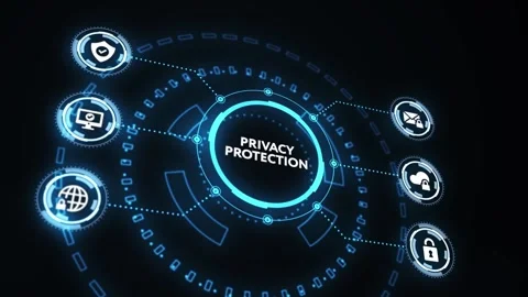 Cyber security data protection business technology privacy concept. Stock Footage 196742271