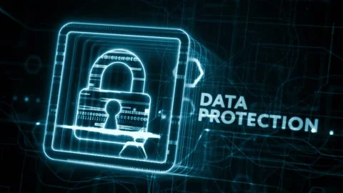 Cyber security data protection business technology privacy concept. Stock Footage 233832107