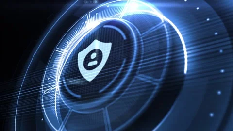 Cyber security data protection business technology privacy concept. Stock Footage 233832462