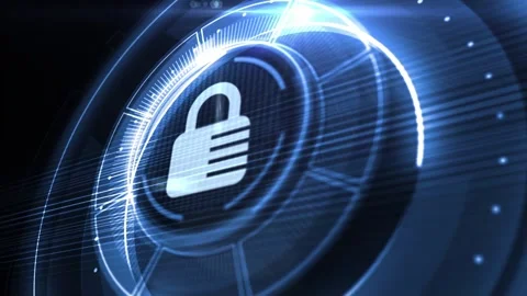 Cyber security data protection business technology privacy concept. Video stock 233832480