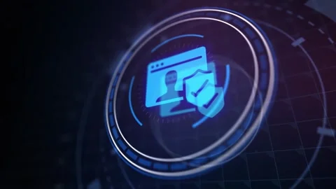 Cyber security data protection business technology privacy concept. Video stock 242660165