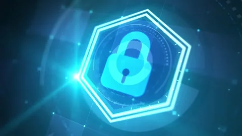 Cyber security data protection business technology privacy concept. Stock Footage 243343156