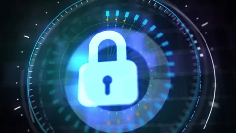 Cyber security data protection business technology privacy concept. 库存影片 243368007