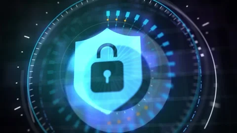 Cyber security data protection business technology privacy concept. Video stock 243368019