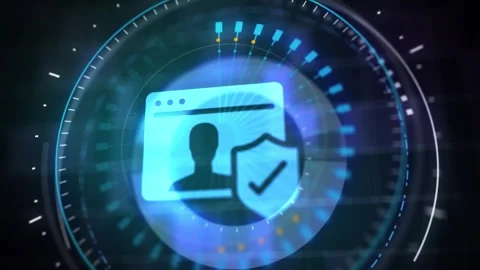 Cyber security data protection business technology privacy concept. Video stock 243368028
